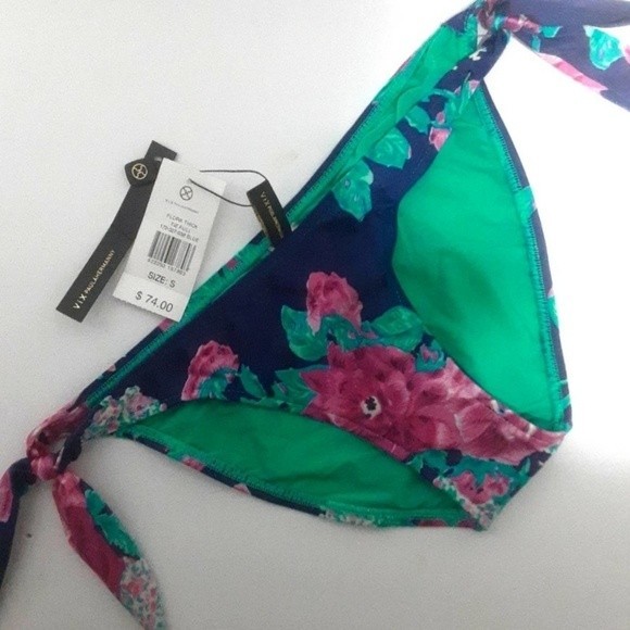 NWT VIX Paula Hermanny Floral Teeny Triangle 2 Piece Bikini Swimsuit Set Small - Picture 12 of 16